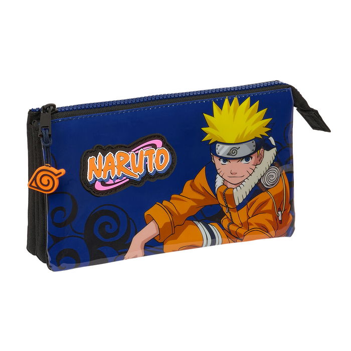 Portatodo Triple Naruto Ninja Azul Negro 22 x 12 x 3 cm Portatodo Triple Naruto Ninja Azul Negro 22 x 12 x 3 cm