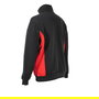 DUVER Sudadera Bicolor Con Cremallera Negro Y Rojo Talla L