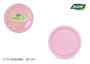 Algon Set 10 Platos Cartón Rosa Baby Shower 21 cm x 21 cm x 1.5 cm (24 Unidades)
