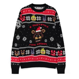 Difuzed Five Nights at Freddy's Sudadera Survived Five Nights (Christmas Jumper) talla L