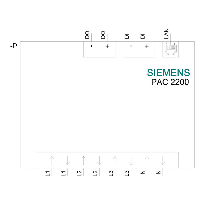 Siemens 7KM2200-2EA40-1JA1 SENTRON PAC2200 Medidor Eléctrico