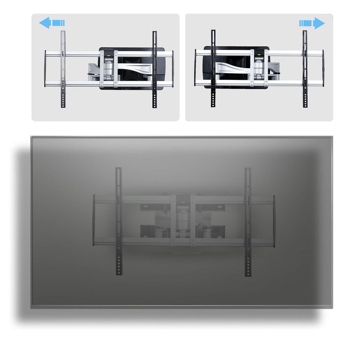 StarTech.com Soporte de TV de Pared VESA Articulado de Perfil Bajo para Pantallas Planas de 32 a 100 Pulgadas, 85 kg de Carga, VESA 800x500, TAA, Negro