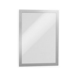 Durable Duraframe Marco Magnético Autoadhesivo A4 Plata (Pack de 10)