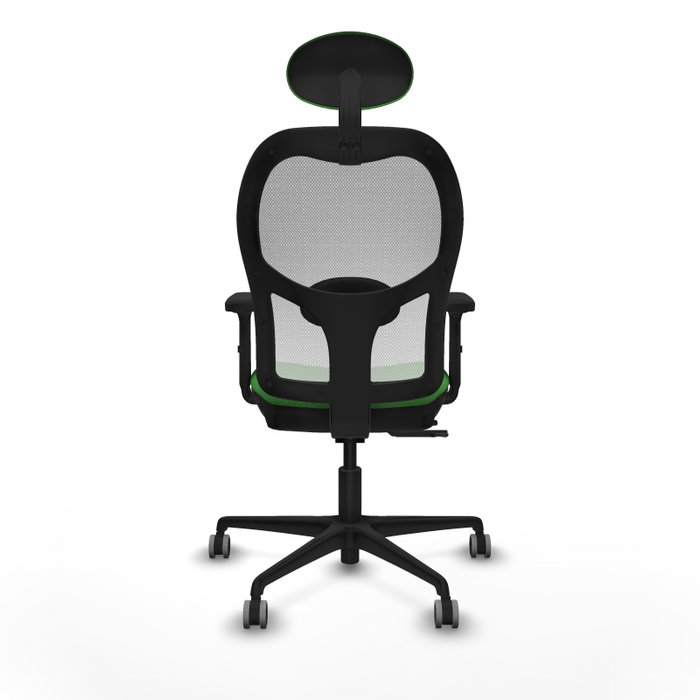 PIQUERAS Y CRESPO Silla de oficina Jorquera con mecanismo Sincro/Traslack, Verde y Blanco