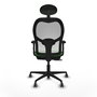 PIQUERAS Y CRESPO Silla de oficina Jorquera con mecanismo Sincro/Traslack, Verde y Blanco