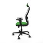 PIQUERAS Y CRESPO Silla de oficina Jorquera con mecanismo Sincro/Traslack, Verde y Blanco