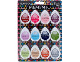 Tsukineko Set 12 almohadillas de tinta gota MEMENTO