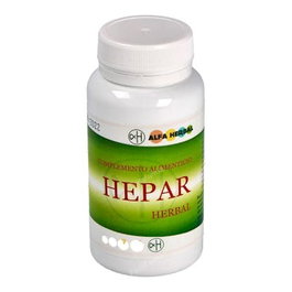 ALFA HERBAL Hepar Herbal 60 Cápsulas, Mejora Funciones Hepáticas y Digestivas, Detoxificante