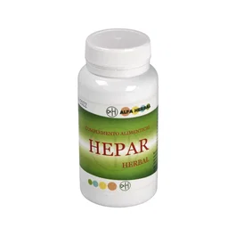 ALFA HERBAL Hepar Herbal 60 Cápsulas - Complemento Hepático y Detox, Fórmula con Cardo Mariano, Diente de León y Desmodium para Cuidado del Hígado