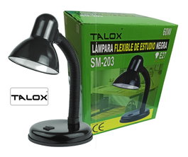 TALOX Lámpara Flexo de Estudio Negra SM-203