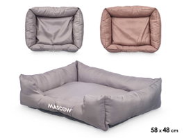 Mascow Cuna para Mascota Rectangular 58x48 cm con Base Antideslizante, Colores Surtidos (Gris, Marron) (Set de 6)