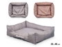Mascow Cuna para Mascota Rectangular 58x48 cm con Base Antideslizante, Colores Surtidos (Gris, Marron) (Set de 6)
