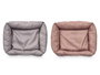 Mascow Cuna para Mascota Rectangular 58x48 cm con Base Antideslizante, Colores Surtidos (Gris, Marron) (Set de 6)