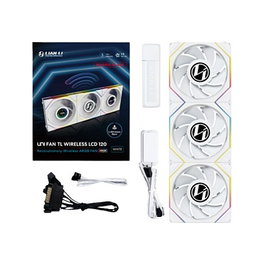 Lian Li UNI FAN TL120 LCD Reverse Blade Wireless White 3-Pack