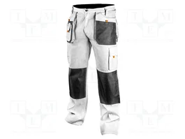 NEO TOOLS Pantalones de Trabajo HD Blanco-Negro 58 XXL