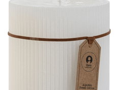 DKD Home Decor Vela Básicos Blanco 10 x 10 x 10 cm (6 Unidades) Algodón 85h