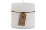 DKD Home Decor Vela de Cera de Parafina Aroma Algodón Blanca 650 g