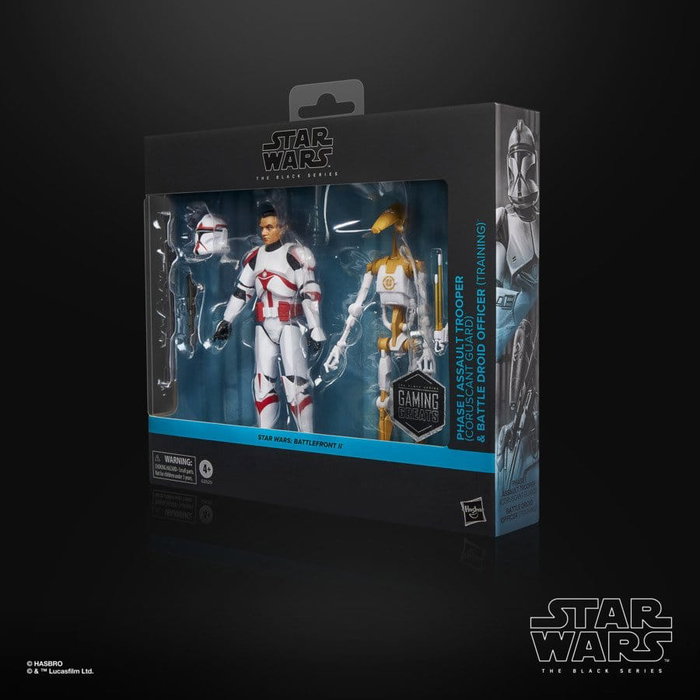 Hasbro Star Wars The Black Series Pack de 2 Figuras Battlefront II Phase I Assault Trooper & Battle Droid Officer 15 cm
