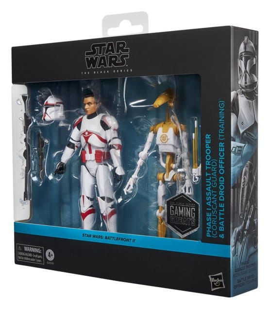 Hasbro Star Wars The Black Series Pack de 2 Figuras Battlefront II Phase I Assault Trooper & Battle Droid Officer 15 cm