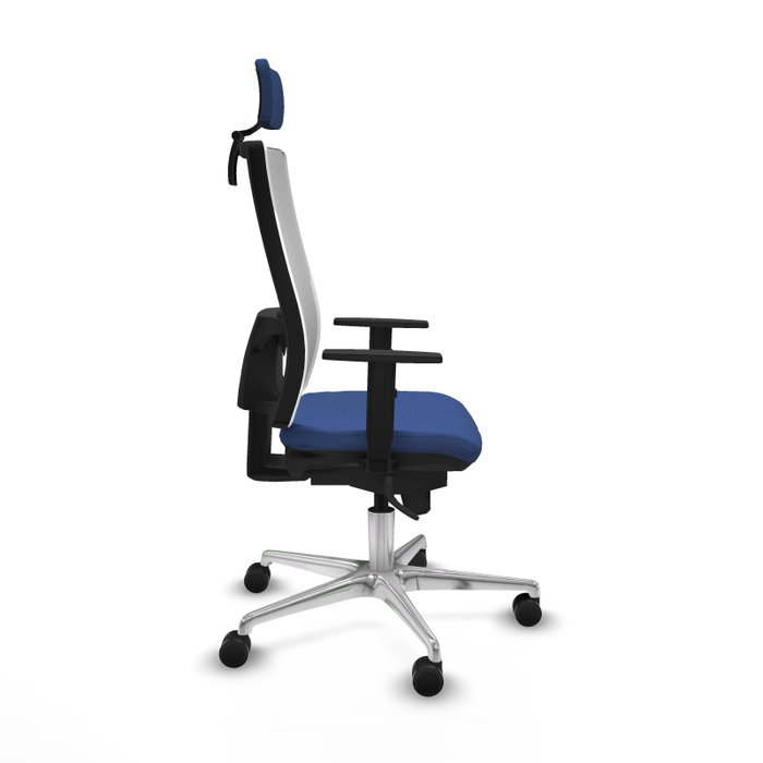 PIQUERAS Y CRESPO Silla de oficina Horna con mecanismo Sincro, Azul marino y Blanco PIQUERAS Y CRESPO Silla de oficina Horna con mecanismo Sincro, Azul marino y Blanco