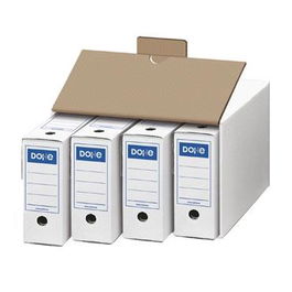 Dohe Contenedor de Archivo Definitivo Cartón Blanco 424x360x262 mm Pack 10 Unidades