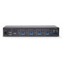Startech Conmutador KM USB 3.0 4 Puertos Teclado y Ratón con Roaming y Audio