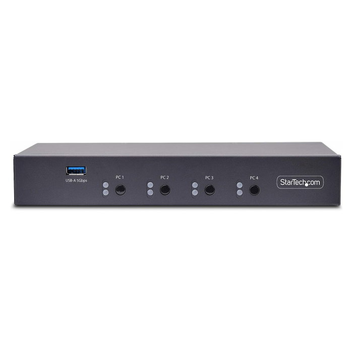 Startech Conmutador KM USB 3.0 4 Puertos Teclado y Ratón con Roaming y Audio