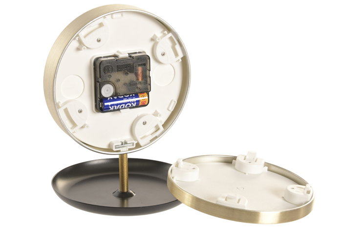 DKD Home Decor Reloj de Sobremesa de Aluminio y Cristal con Espejo