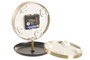 DKD Home Decor Reloj de Sobremesa de Aluminio y Cristal con Espejo