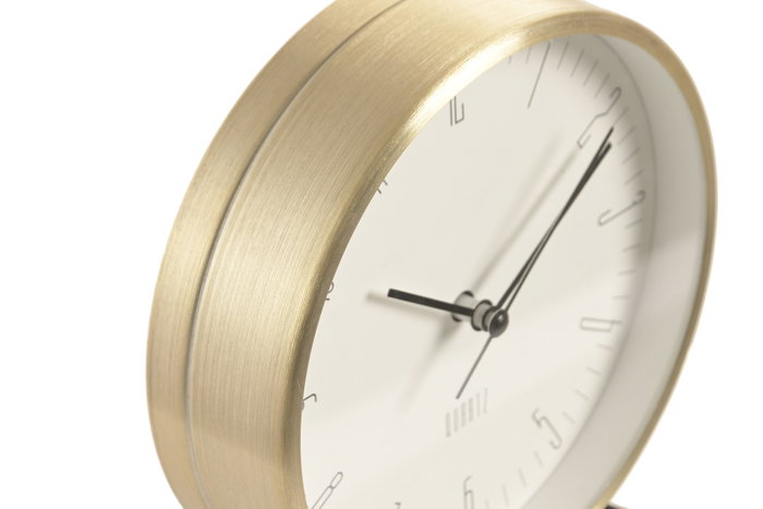 DKD Home Decor Reloj de Sobremesa de Aluminio y Cristal con Espejo
