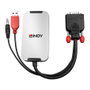LINDY Convertidor VGA a DisplayPort 1.2 38296 - Hasta 1080p 1920 x 1080 Pixeles, Negro/Blanco