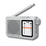 SAMI Radio Portátil de 2 Bandas con Ruedas XL, Color Plata