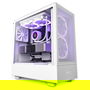 NZXT H5 Flow Midi Tower PC Blanco con Ventana Lateral y Filtro Anti-polvo. Soporta ATX, EATX, micro ATX, Mini-ITX. Máx. 16.5cm CPU cooler y 36.5cm GPU.