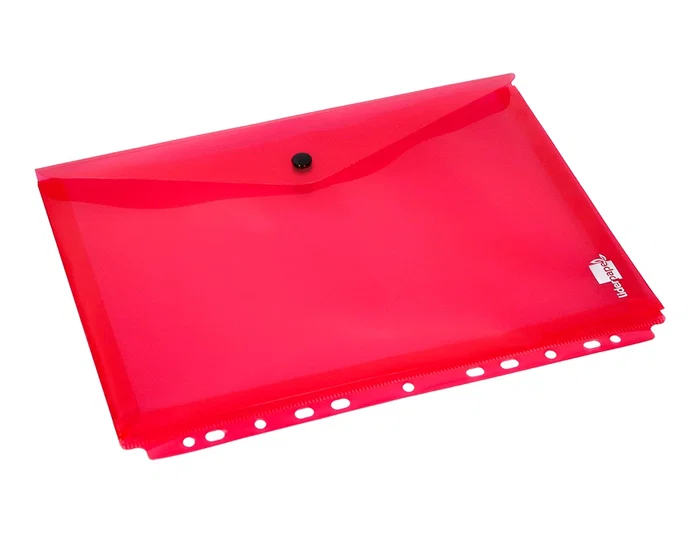 Liderpapel 36669 Carpeta Dossier Broche Polipropileno Din A4 Pack 5 Colores Surtidos Transparente Multitaladro