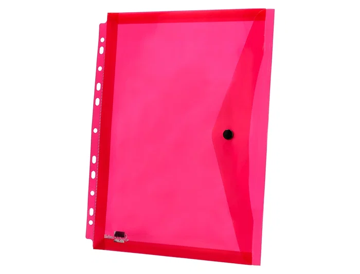 Liderpapel 36669 Carpeta Dossier Broche Polipropileno Din A4 Pack 5 Colores Surtidos Transparente Multitaladro