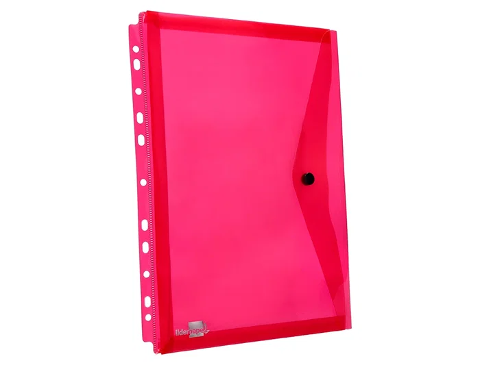 Liderpapel 36669 Carpeta Dossier Broche Polipropileno Din A4 Pack 5 Colores Surtidos Transparente Multitaladro