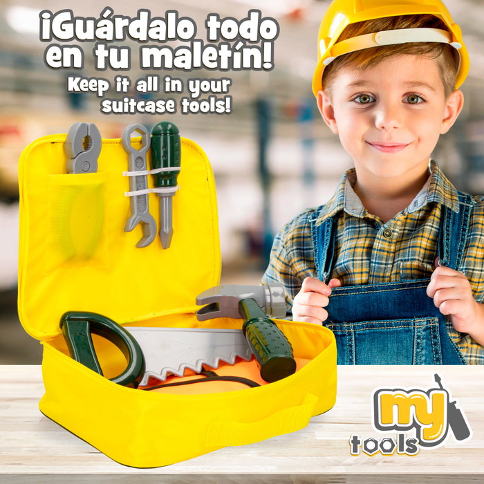My Tools Maletín obrero con chaleco y herramientas de 6 piezas