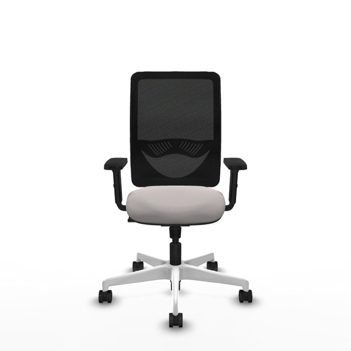 PIQUERAS Y CRESPO Silla de oficina Zulema con mecanismo Sincro, Blanco y Negro