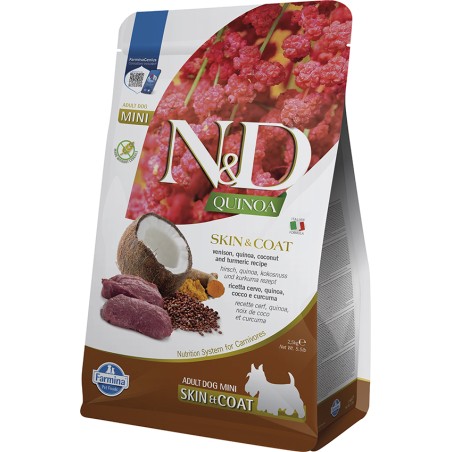Farmina N&D Dog Quinoa Skin Coat Venado, Coco Adult Mini 2,5kg Farmina N&D Dog Quinoa Skin Coat Venado, Coco Adult Mini 2,5kg