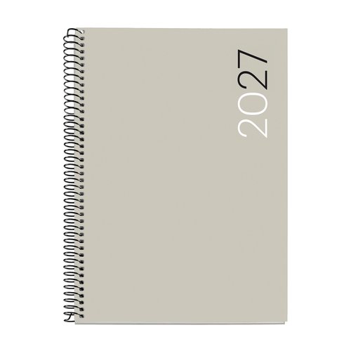 MIQUELRIUS Agenda Anual 2027 Basic City Espiral Tapa PP Plus Gris MIQUELRIUS Agenda Anual 2027 Basic City Espiral Tapa PP Plus Gris