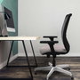 PIQUERAS Y CRESPO Silla de oficina Zulema con mecanismo Sincro, Gris oscuro y Negro