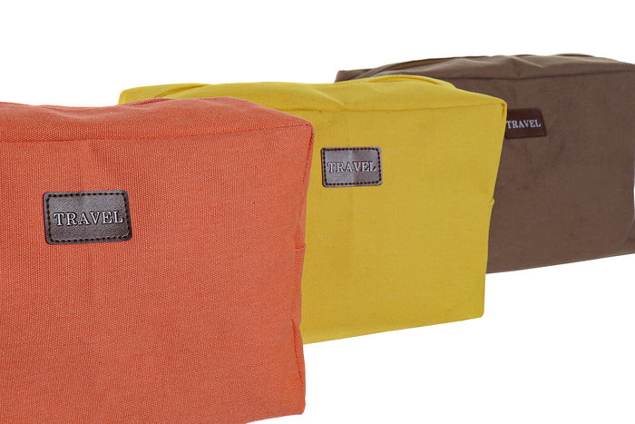 DKD Home Decor Neceser Loft Marron Naranja 10 x 20 x 30 cm (12 Unidades) Colección Retro Industrial