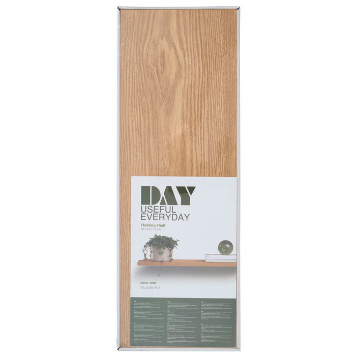 Day Estante Flotante 58x20x1,8 cm MDF Efecto Madera