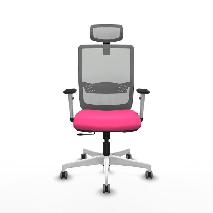 PIQUERAS Y CRESPO Silla de oficina Haches Rosa y Gris