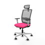 PIQUERAS Y CRESPO Silla de oficina Haches Rosa y Gris