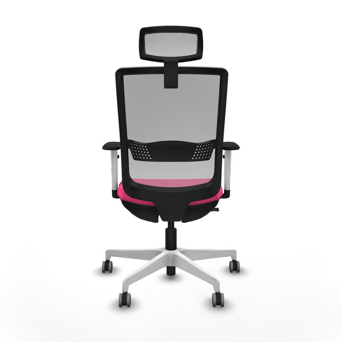 PIQUERAS Y CRESPO Silla de oficina Haches Rosa y Gris
