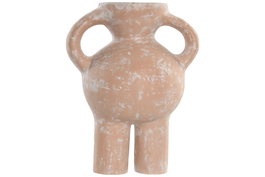 DKD Home Decor Jarrón de Terracota Artesanal Marrón Claro