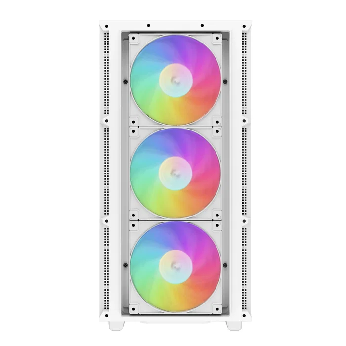 DeepCool CH560 WH Midi Tower Blanco - R-CH560-WHAPE4-G-1 - Caja PC ATX con Vidrio Templado, 3 Ventiladores Frontales 140mm RGB, USB-C, Gestión de Cables