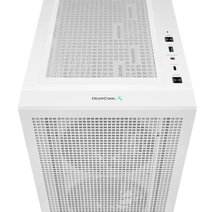DeepCool CH560 WH Midi Tower Blanco - R-CH560-WHAPE4-G-1 - Caja PC ATX con Vidrio Templado, 3 Ventiladores Frontales 140mm RGB, USB-C, Gestión de Cables