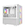 DeepCool CH560 WH Midi Tower Blanco - R-CH560-WHAPE4-G-1 - Caja PC ATX con Vidrio Templado, 3 Ventiladores Frontales 140mm RGB, USB-C, Gestión de Cables